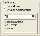 destinatario offerta